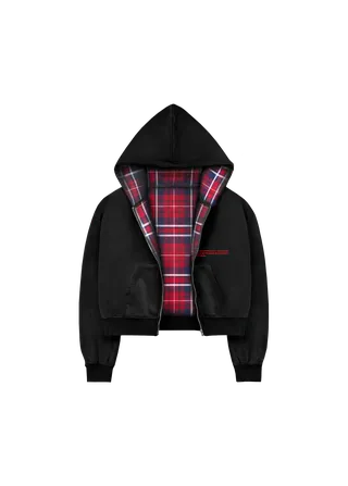 ASYMMETRIC ZIP-HOODIE in WASHED BLACK - MARCELO MIRACLES