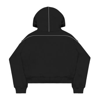 Black hoodie fleece on sale