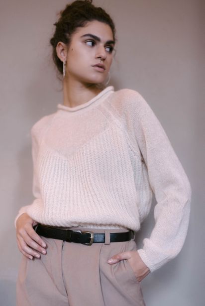 Line and dot heavenly sheer sweater top
