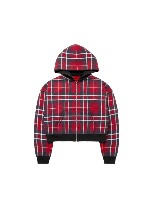 Marcelo✨ REVERSIBLE FLANNEL ZIP-HOODIE in BLACK - MARCELO MIRACLES