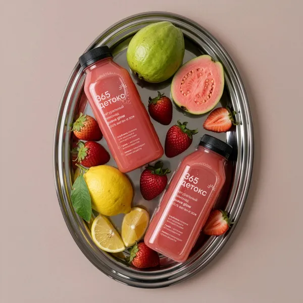 Лимонад с гуавой и клубникой GUAVA GLOW